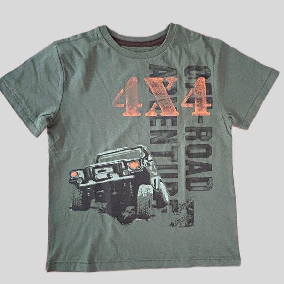 CHEROKEE BOYS ARMY GREEN T-SHIRT, SIZE XS (4/5), PRE-OWNED NEVER WORN - Picture 4 of 7